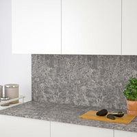 EKBACKEN - Worktop, dark grey marble effect/laminate, 186x2.8 cm - best price from Maltashopper.com 40397169