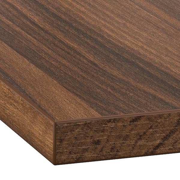 Ikea EKBACKEN - Worktop, brown walnut effect/laminate, 246x2.8 cm