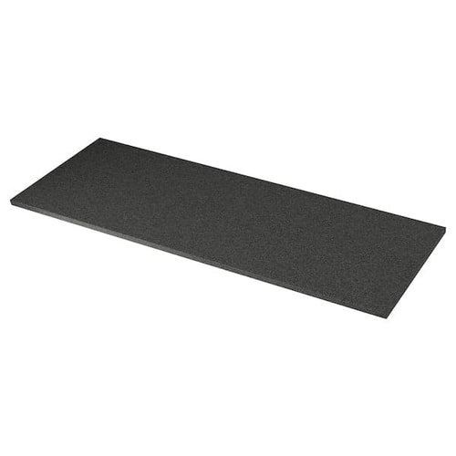 EKBACKEN - Worktop, black stone effect/laminate, 186x2.8 cm
