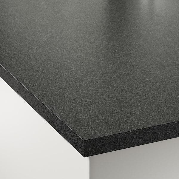 EKBACKEN - Worktop, black stone effect/laminate, 186x2.8 cm - best price from Maltashopper.com 30274362
