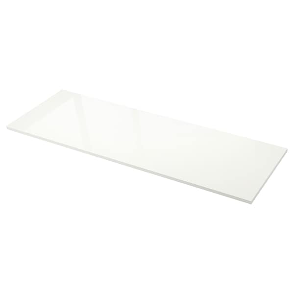 EKBACKEN - Custom made worktop, white high-gloss/laminate, 63.6-125x2.8 cm - best price from Maltashopper.com 10345474