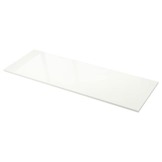 EKBACKEN - Custom made worktop, white high-gloss/laminate, 63.6-125x2.8 cm - best price from Maltashopper.com 10345474