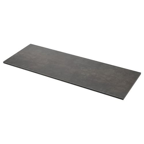 EKBACKEN - Custom made worktop, concrete effect/laminate, 30-45x2.8 cm