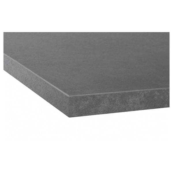 EKBACKEN - Custom made worktop, concrete effect/laminate, 63.6-125x2.8 cm - best price from Maltashopper.com 50345472