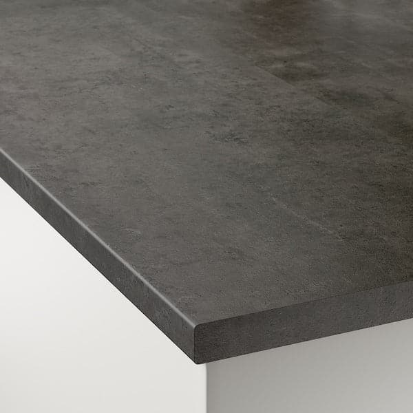 EKBACKEN - Custom made worktop, concrete effect/laminate, 63.6-125x2.8 cm - best price from Maltashopper.com 50345472