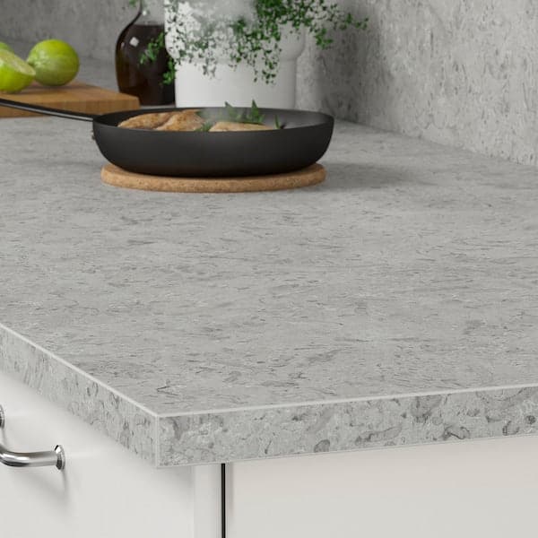 EKBACKEN - Custom made worktop, limestone effect/laminate, 63.6-125x2.8 cm - best price from Maltashopper.com 10548792