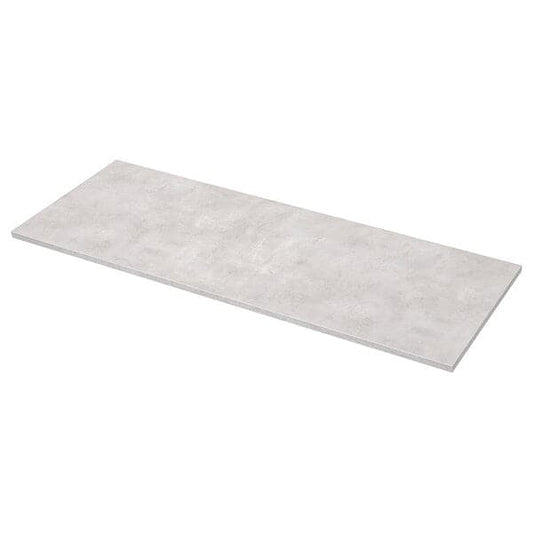 Ikea EKBACKEN - Custom made worktop, light grey concrete effect/laminate, 63.6-125x2.8 cm