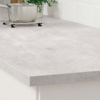 EKBACKEN - Custom made worktop, light grey concrete effect/laminate, 45.1-63.5x2.8 cm - best price from Maltashopper.com 90395436