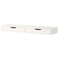 EKBY ALEX shelf with drawers, white, 119x29 cm