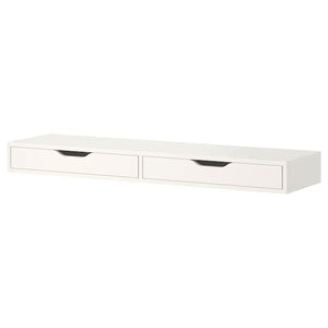 Ikea EKBY ALEX - Shelf with drawers, white, 119x29 cm