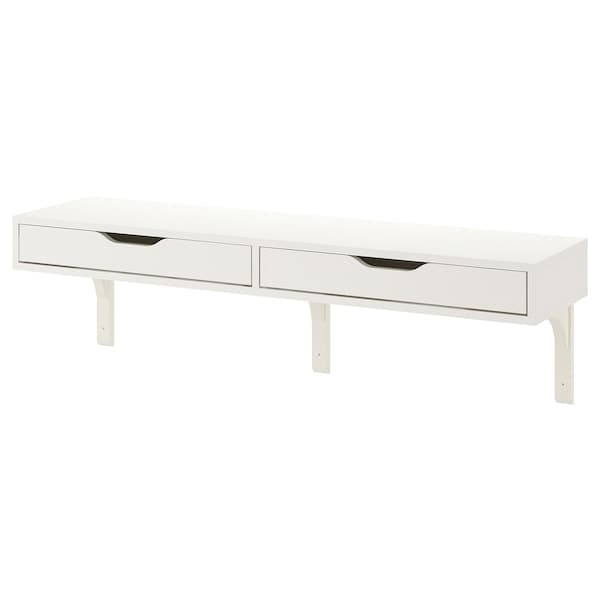 EKBY ALEX / RAMSHULT - Wall shelf, white/white, 119x29 cm - best price from Maltashopper.com 39290956