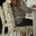 EKEDALEN / BERGMUND Table and 4 chairs - white/Fågelfors fantasy 120/180 cm ,