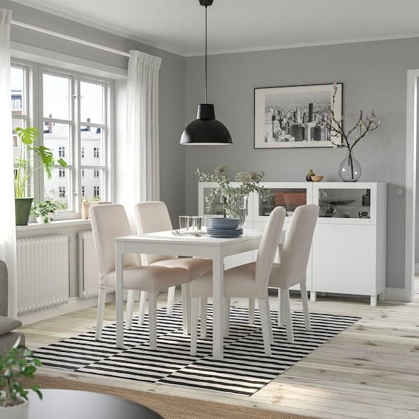 EKEDALEN / BERGMUND - Table and 4 chairs, 120/180 cm - best price from Maltashopper.com 59408224