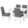 EKEDALEN / BERGMUND table and 4 chairs, white/Nykvarn grey/white