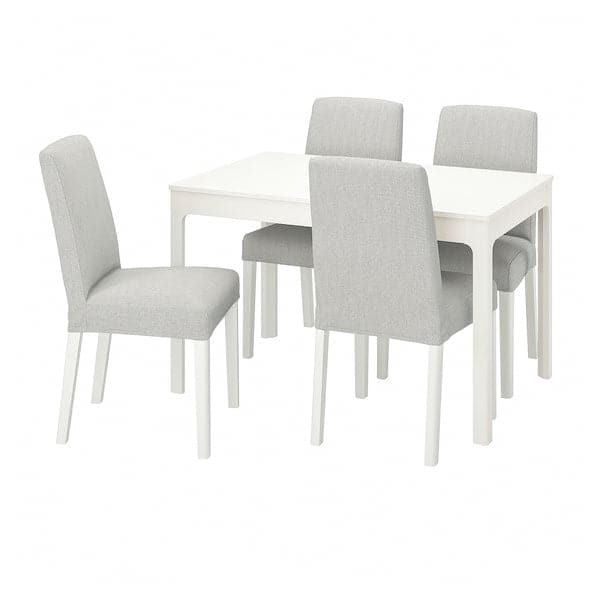Ikea EKEDALEN / BERGMUND - Table and 4 chairs, 120/180 cm