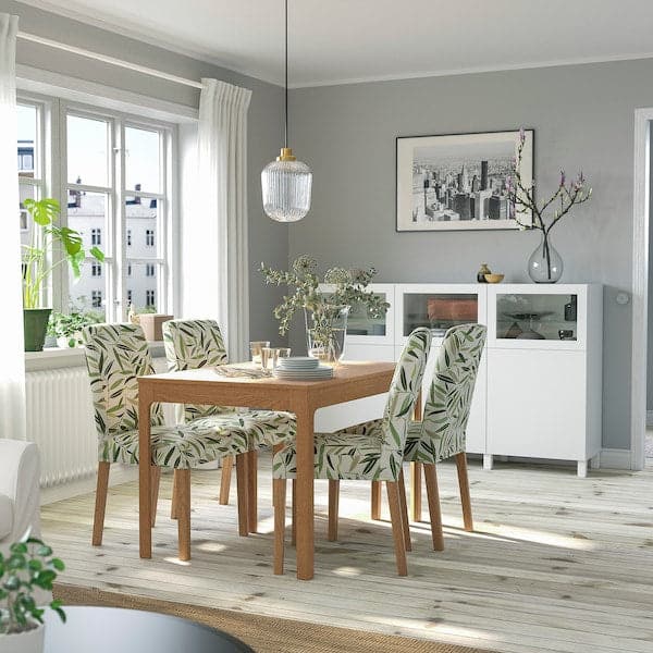 Ikea EKEDALEN / BERGMUND - Table and 4 chairs, 120/180 cm