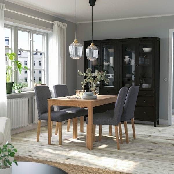 Ikea EKEDALEN / BERGMUND - Table and 4 chairs, 120/180 cm