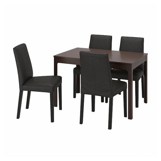 Ikea EKEDALEN / BERGMUND - Table and 4 chairs, 120/180 cm