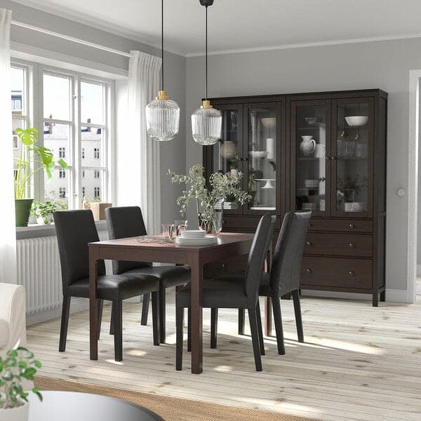 Ikea EKEDALEN / BERGMUND - Table and 4 chairs, 120/180 cm