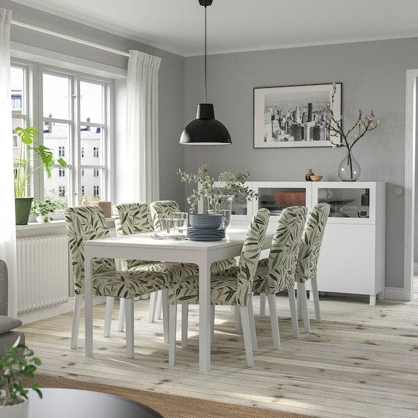 EKEDALEN BERGMUND Table and 6 chairs white F gelfors fantasy