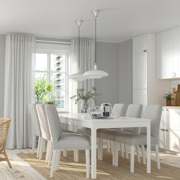 Ikea EKEDALEN / BERGMUND - Table and 8 chairs , 180/240 cm