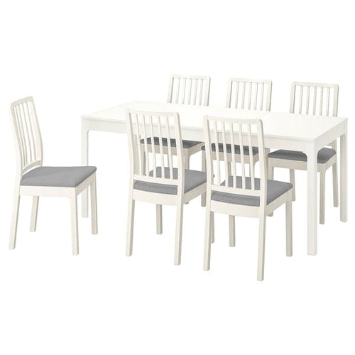 EKEDALEN / EKEDALEN - Table and 6 chairs , 120/180 cm