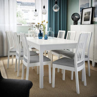 EKEDALEN Table and 6 chairs - white/Light grey orrsta 180/240 cm , 180/240 cm - best price from Maltashopper.com 19221351