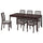 EKEDALEN / EKEDALEN table and 6 chairs, dark brown/Orrsta light grey