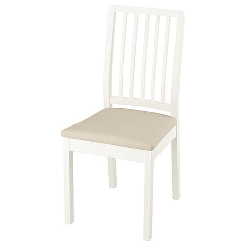 EKEDALEN Chair - white/Hakebo beige ,