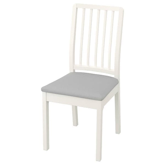 Ikea EKEDALEN Chair - white/Light Grey Orrsta ,