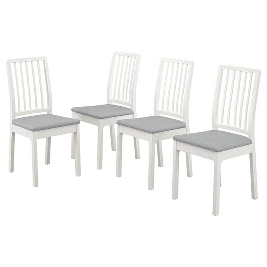 Ikea EKEDALEN - Chair, white / Orrsta light grey ,