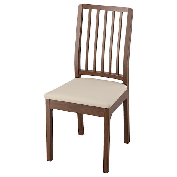 EKEDALEN - Chair, brown/Hakebo beige , - best price from Maltashopper.com 99429371