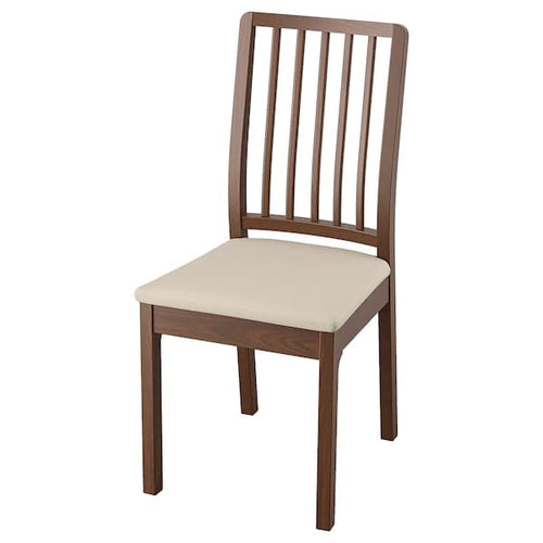 EKEDALEN - Chair, brown/Hakebo beige ,