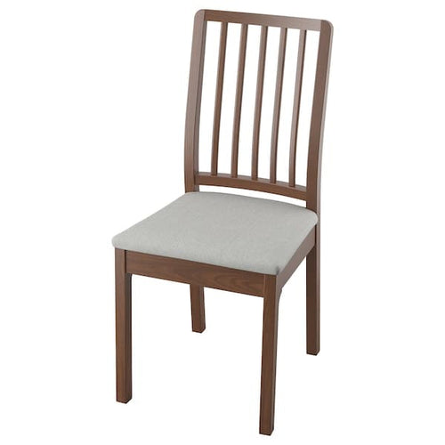 EKEDALEN - Chair, brown/light grey ,