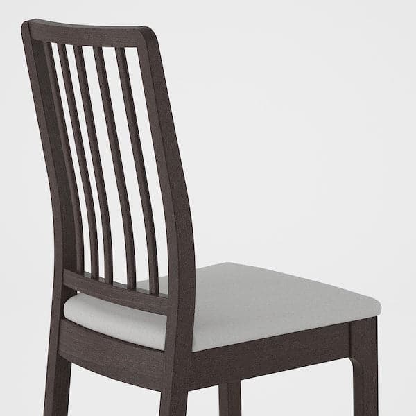 EKEDALEN Chair - dark brown/Light Grey Orrsta , - best price from Maltashopper.com 80340760