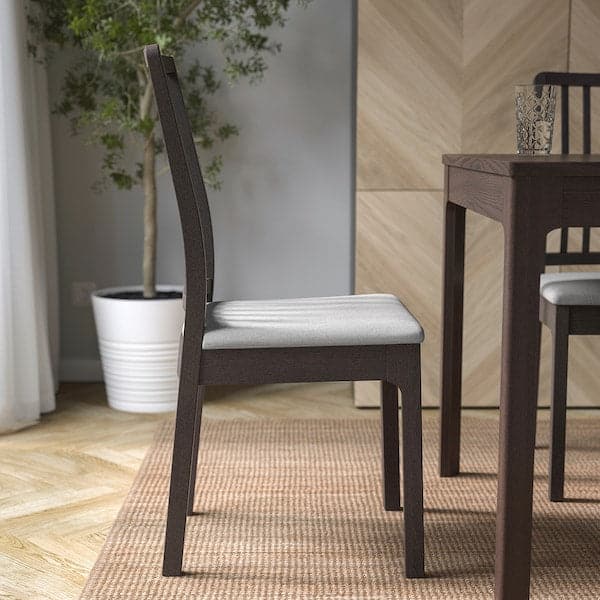 EKEDALEN Chair - dark brown/Light Grey Orrsta , - best price from Maltashopper.com 80340760