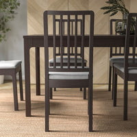 EKEDALEN Chair - dark brown/Light Grey Orrsta , - best price from Maltashopper.com 80340760