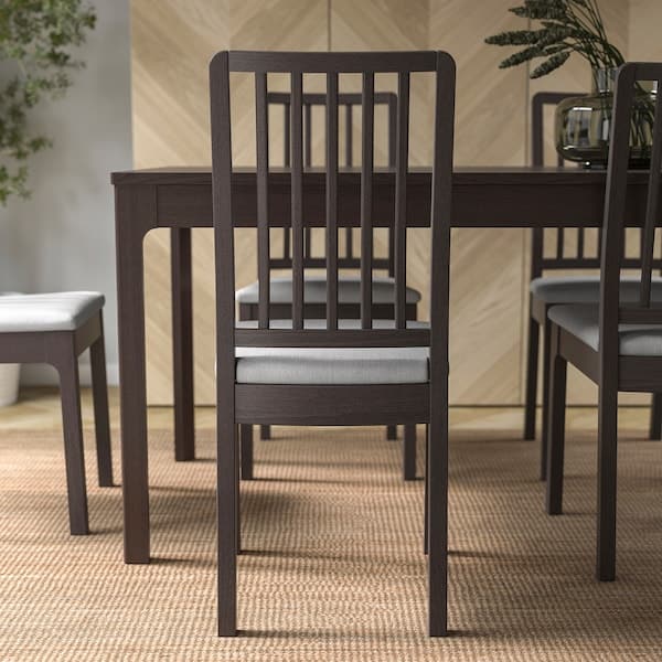 EKEDALEN Chair - dark brown/Light Grey Orrsta , - best price from Maltashopper.com 80340760