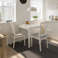 EKEDALEN - Extendable table, white, 80/120x70 cm - best price from Maltashopper.com 70340826