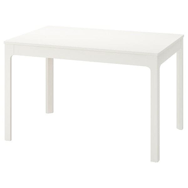 EKEDALEN - Extendable table, white, 120/180x80 cm - best price from Maltashopper.com 70340807