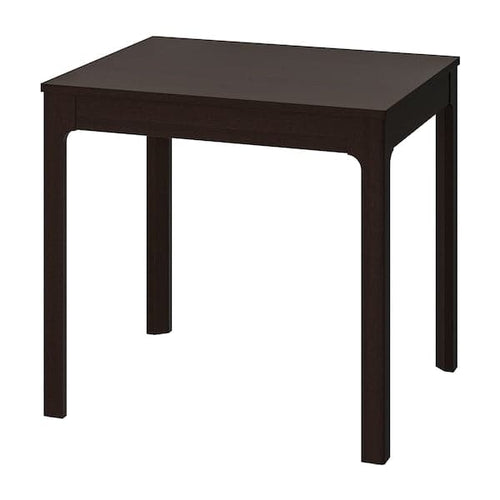 EKEDALEN - Extendable table, dark brown, 80/120x70 cm