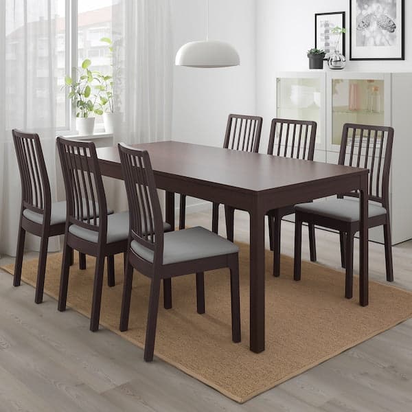 Ikea EKEDALEN - Extendable table, dark brown, 180/240x90 cm