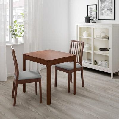 EKEDALEN Extendable table - brown 80/120x70 cm , 80/120x70 cm - best price from Maltashopper.com 80340835