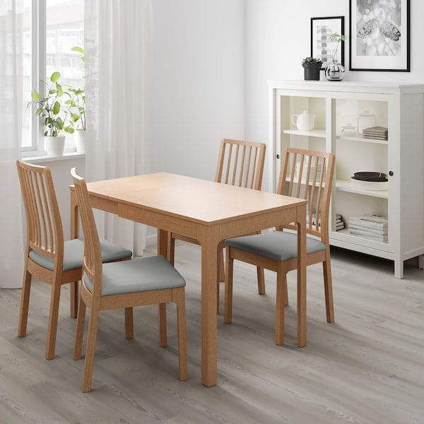 EKEDALEN - Extendable table, oak, 80/120x70 cm - best price from Maltashopper.com 40340837