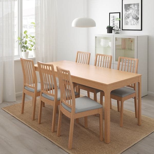EKEDALEN - Extendable table, oak, 120/180x80 cm - best price from Maltashopper.com 70340812