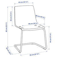 EKEDALEN / TOBIAS - Table and 6 chairs, dark brown/blue , 180/240 cm - best price from Maltashopper.com 89221319