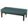 EKENÄSET bench, Kelinge grey-turquoise, 112 cm