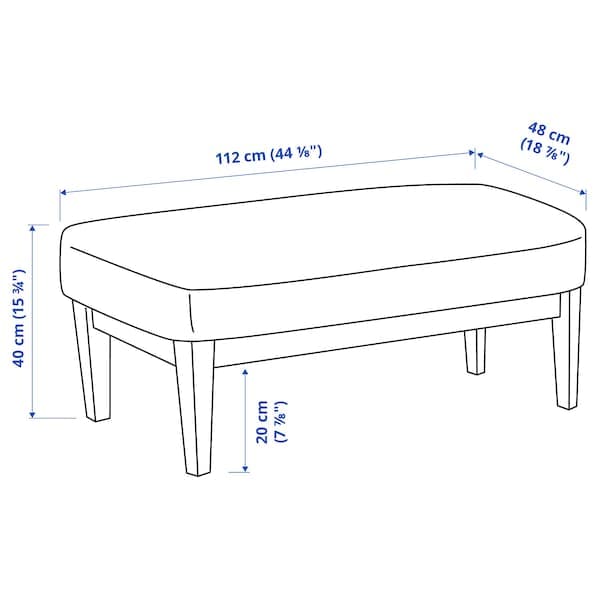 Ikea EKENÄSET - Bench, Kelinge grey-turquoise, 112 cm , 112 cm