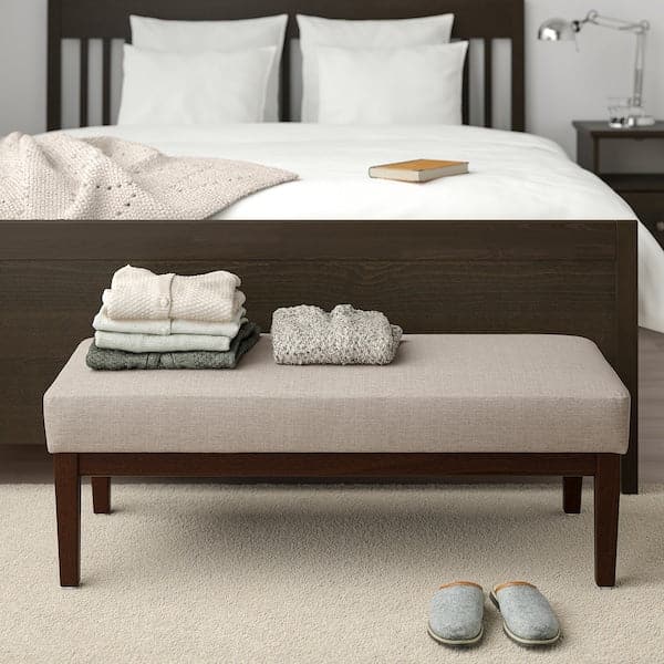 Ikea EKENÄSET - Bench, Kilanda light beige, 112 cm
