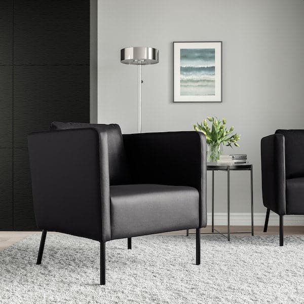 EKERÖ Armchair - Black Bomstad , - best price from Maltashopper.com 70494588